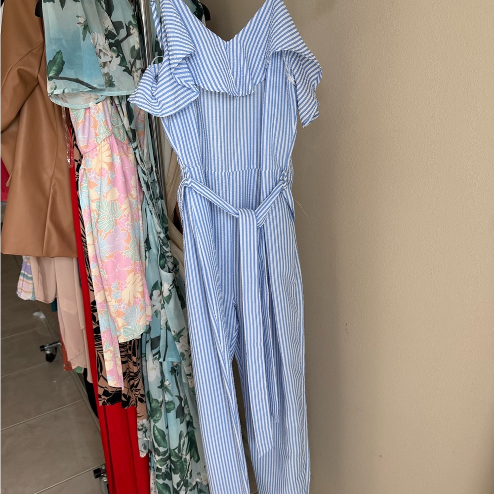 Striped Blue Jumpsuit